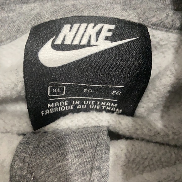 Big Kids Grey Nike Zip Up Hoodie - Picture 3 of 6